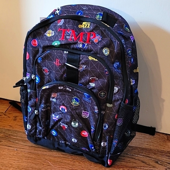 NWT Pottery Barn Teen NBA Gear Up Large Backpack - Monogrammed TMP - Picture 1 of 8